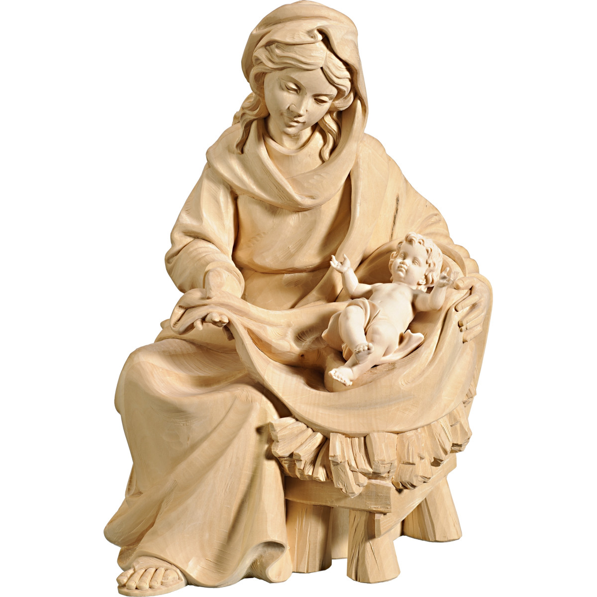 María sentada con Niño Jesús